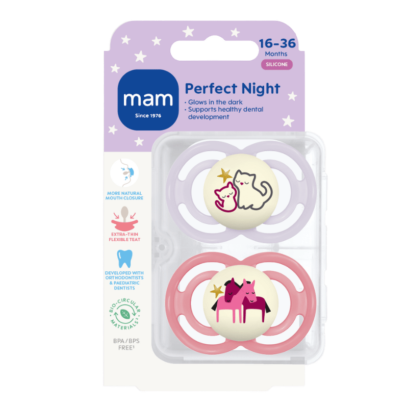 MAM Perfect Night Silk 16-36M Pink (2 stk)