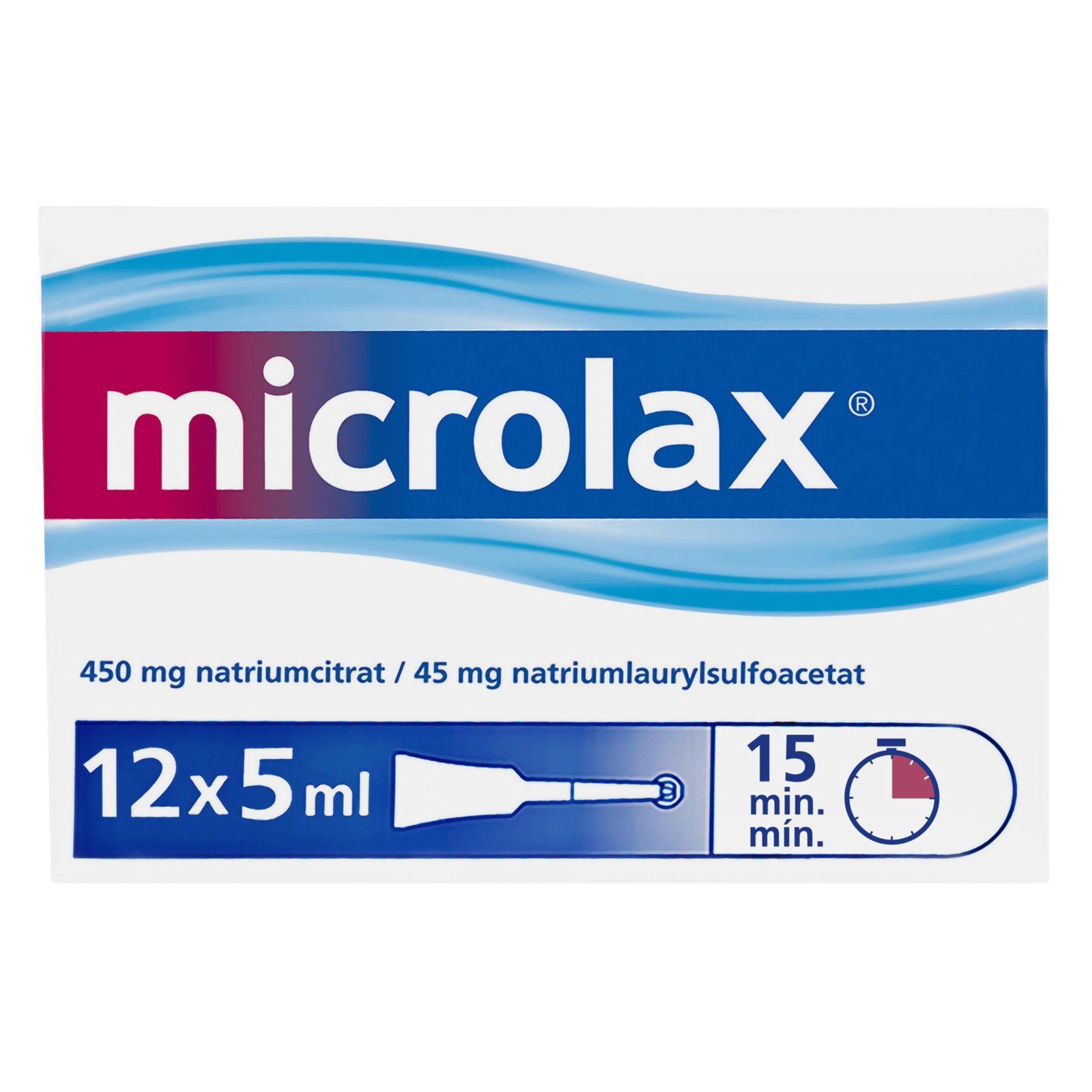 Microlax Rektalvæske OPL 9+90MG/ML (12 x 5 ml)