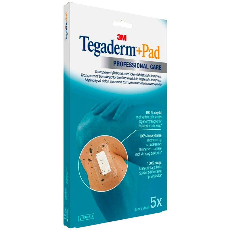 Tegaderm Tegaderm+Pad - 9 cm x 20 cm (5 stk)