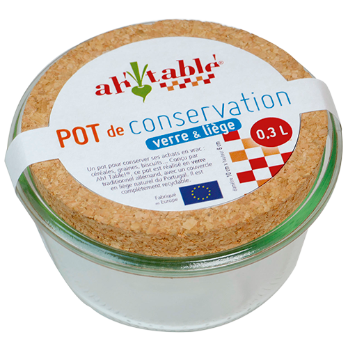 Ecodis Opbevaringsglas Med Kork Låg 0,3L (1 stk)