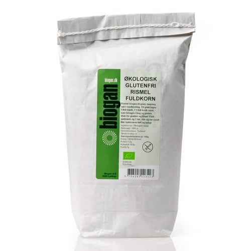 Biogan Rismel Fuldkorn Glutenfri Ø - 1 kg.