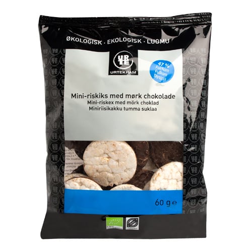 Urtekram Mini Riskager m. Mørk Chokolade Ø - 60 g.