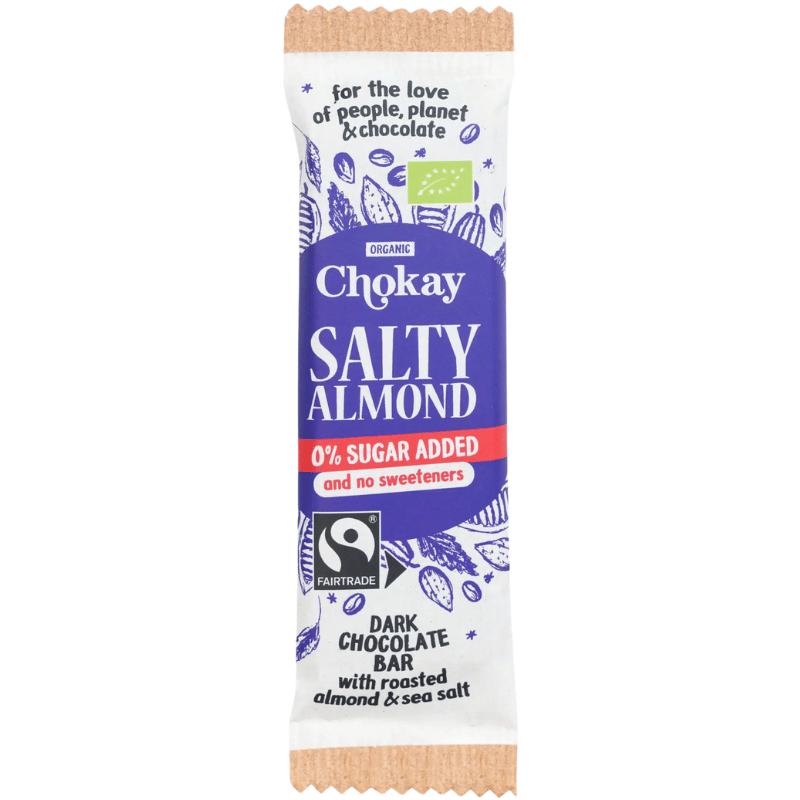 Chokay Dark Salty Almond Chokolade Bar Ø (30 g)