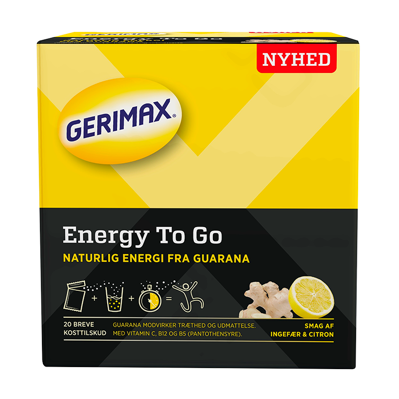 Gerimax Energy To Go Ginger Lemon (20 stk)