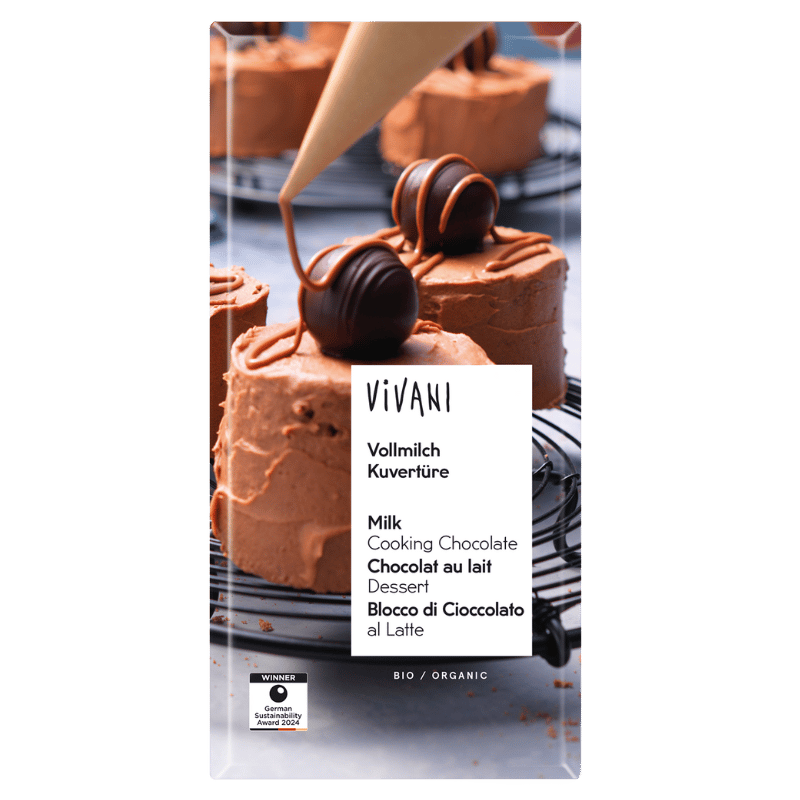 Vivani Overtrækschokolade Lys Ø (150 g)