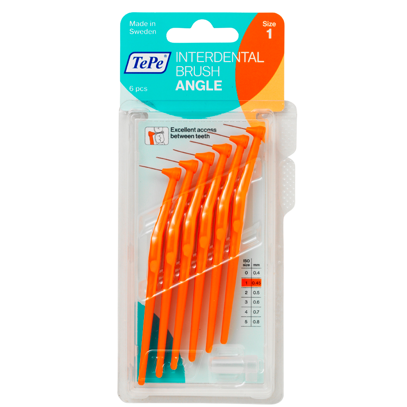 TePe Mellemrumsbørste Angle Orange - 6 stk