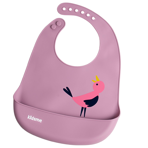 Kidsme Easy Clean Bib Plum (1 stk)