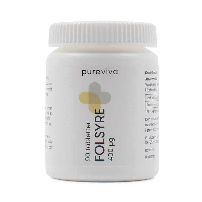 Pureviva Folsyre 400 µg (90 tabl)