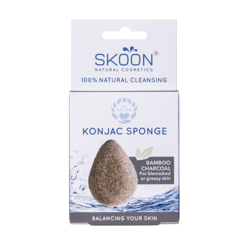 Skoon Konjac Sponge Bamboo Charcoal (1 stk)