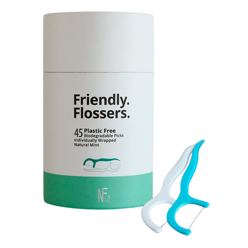 Natural Family Co. Friendly Flossers Tandstik (45 stk)