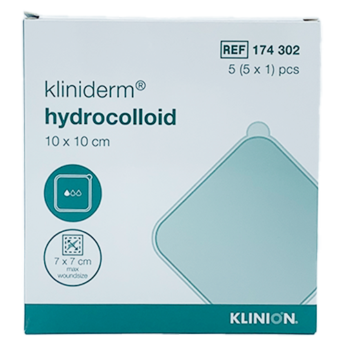 Kliniderm Hydrocolloidbandage - Standard - 10x10 cm - 5 stk