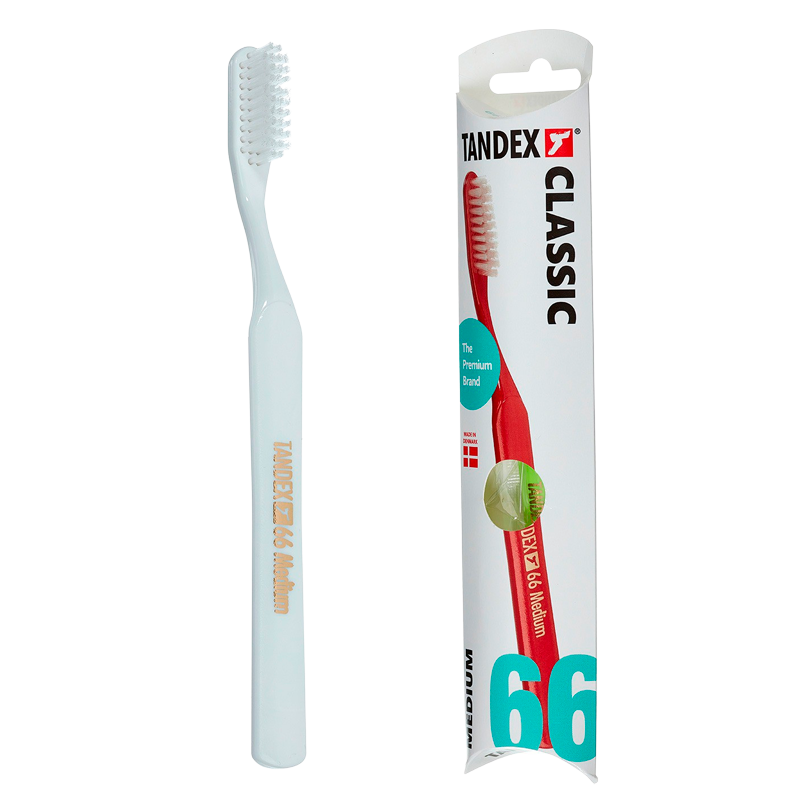 TANDEX Classic 66 Medium Tandbørste Ass. Farve (1 stk)