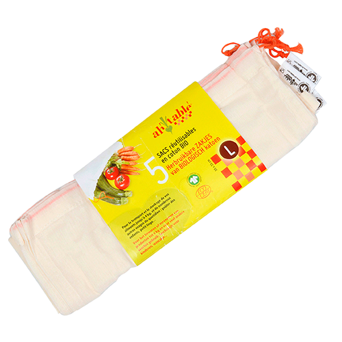 Ecodis Grøntsagsposer Øko Bomuld 30x33 cm (5 stk)