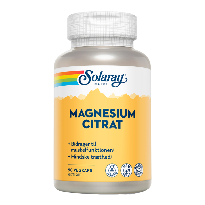 Solaray Magnesium Citrat - 90 kaps.
