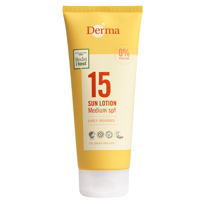Derma Sun Sollotion Mellem SPF 15 - 200 ml
