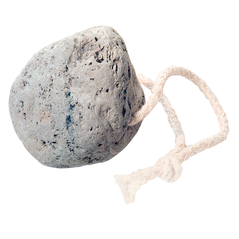 Croll & Denecke Pimpsten Natur (Vulkanlava) med snor - 1 stk.