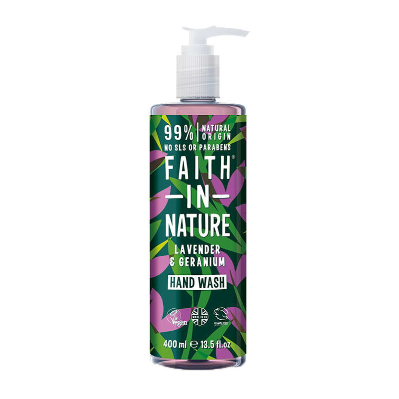 Faith In Nature Lavendel & Geranium Håndsæbe - 400 ml.