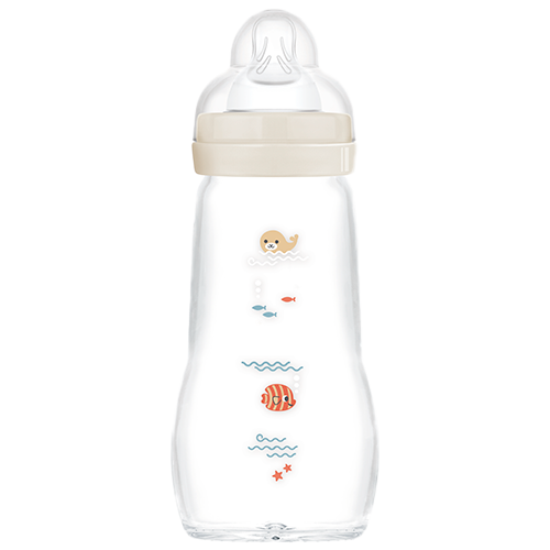 MAM Feel Good Glass Bottle Ass. Farver (260 ml)