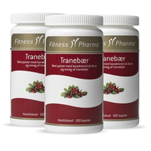 3 x Fitness Pharma Tranebærkapsler (100 kaps)
