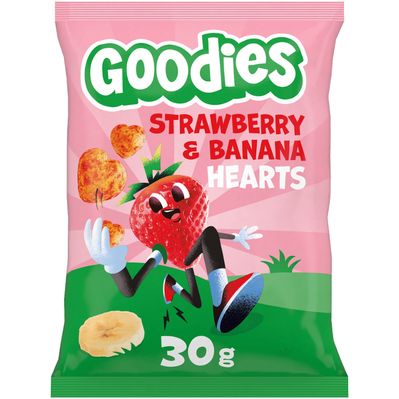 Goodies Crunchy Hearts Banana & Strawberry (30 g)