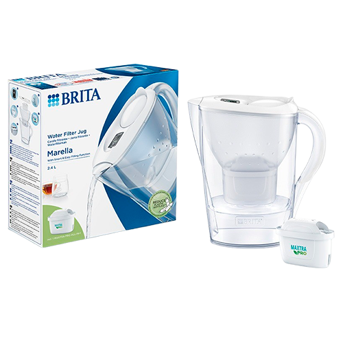 Brita kande 2,4 L marella cool white + (1 stk)