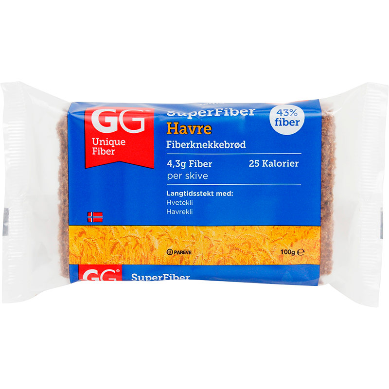GG Unique Fiber Klidbrød Havre - 100 g.