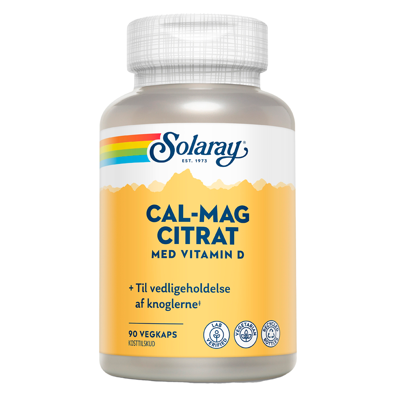 Solaray Cal-Mag Citrate m. D-vitamin - 90 kaps.