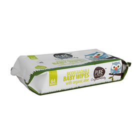 Pure Beginnings Bionedbrydelige Baby vådservietter Aloe Vera Ø - 1 pk.