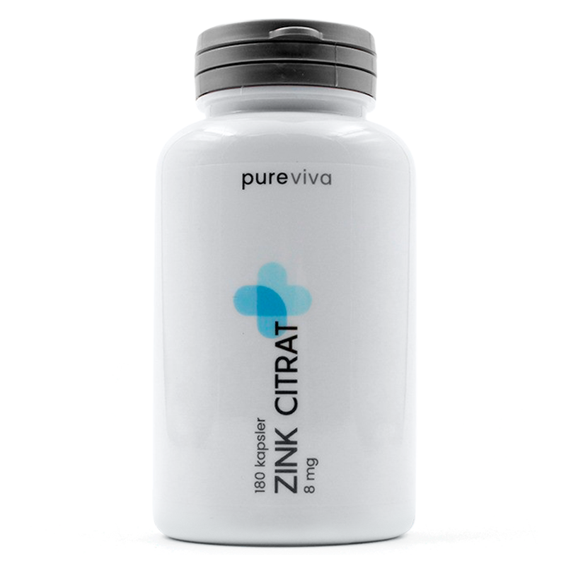 Pureviva Zink Citrat 8 mg - 180 kap