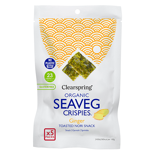 Clearspring Seaveg Crispies Ingefær Multipack Tang Chips Ø (5x4 g)