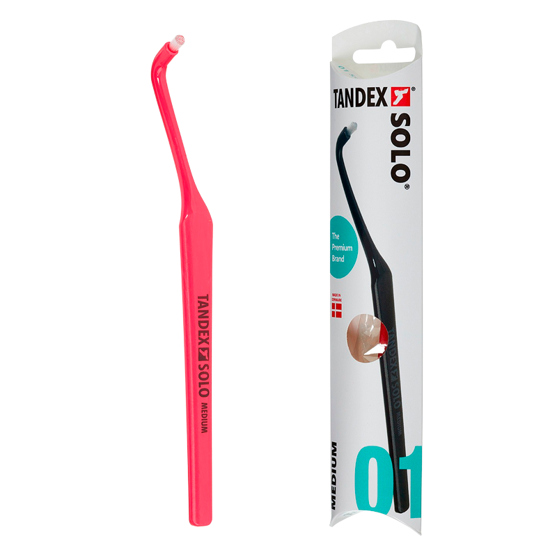 TANDEX Solo 01 Medium Tandbørste Ass. Farve (1 stk)