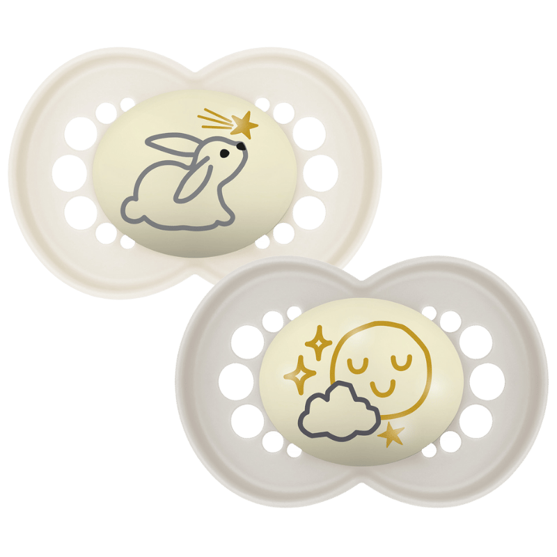 MAM Original Sut Night 6-16M Silicone Neutral (2 stk)