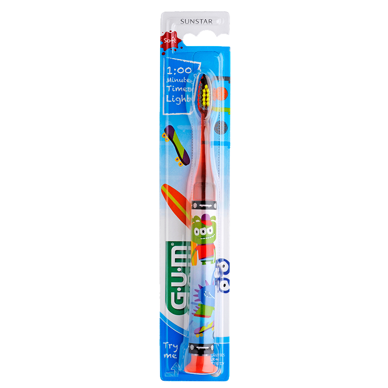 GUM Tandbørste Monster - Junior 4-10 år Ass. Farve - 1 stk