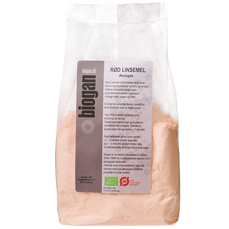 Køb Biogan Linsemel Rød Ø (500 g) | Hurtig levering
