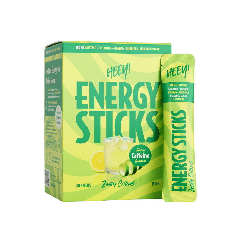Heey! Energy Sticks Koffein + Guarana Zesty Citrus (30 stk)