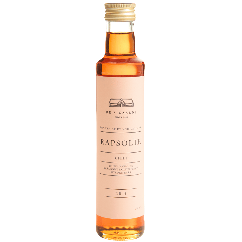 De 5 Gaarde Koldpresset Rapsolie Chilismag (250 ml)
