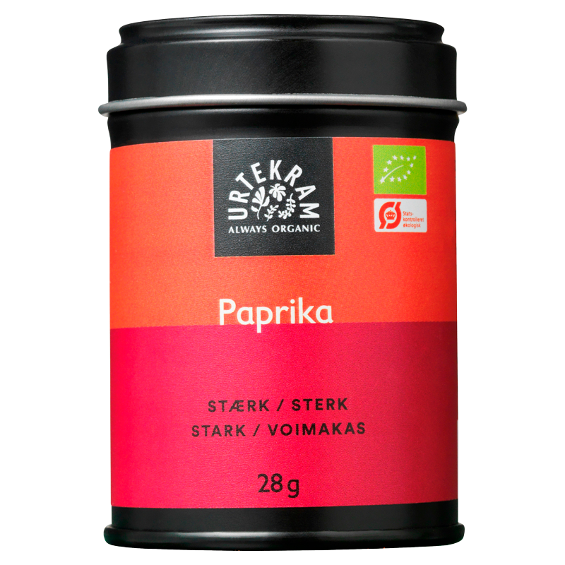 Urtekram Paprika Stærk Ø - 28 g.