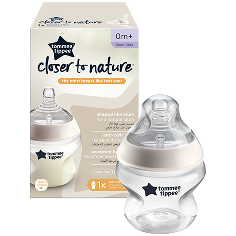 Tommee Tippee Closer To Nature Sutteflaske 0+ Mdr. 150 ml. (1 stk)