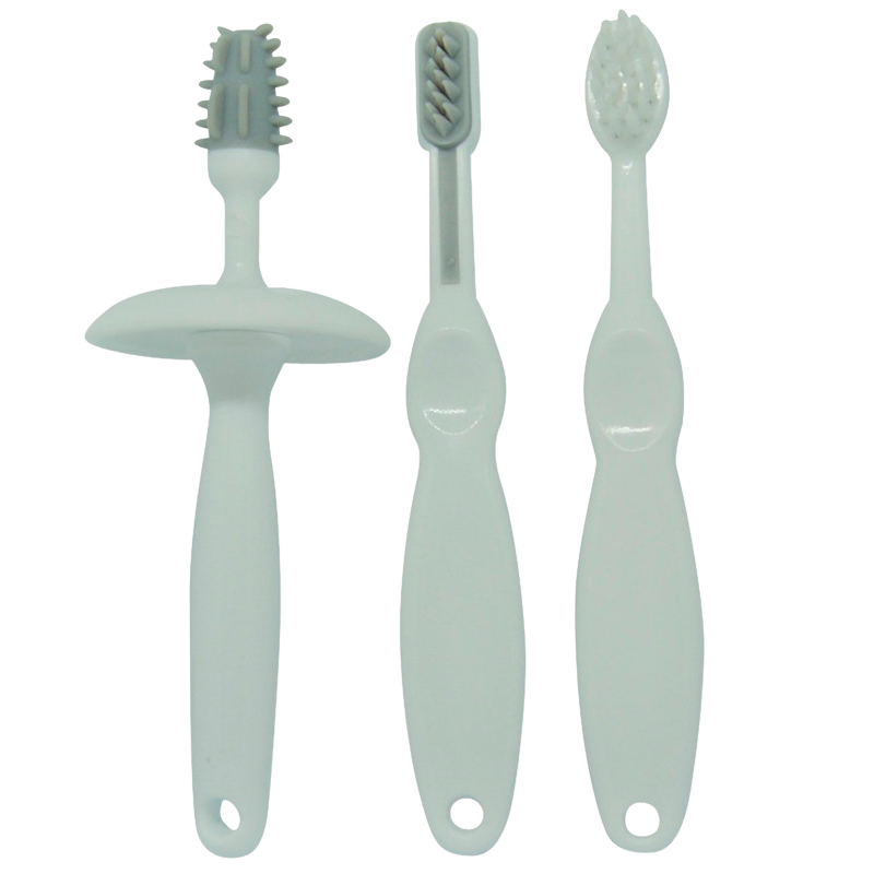 Oopsy Trænings Tandbørste Sæt Grå - 1 stk