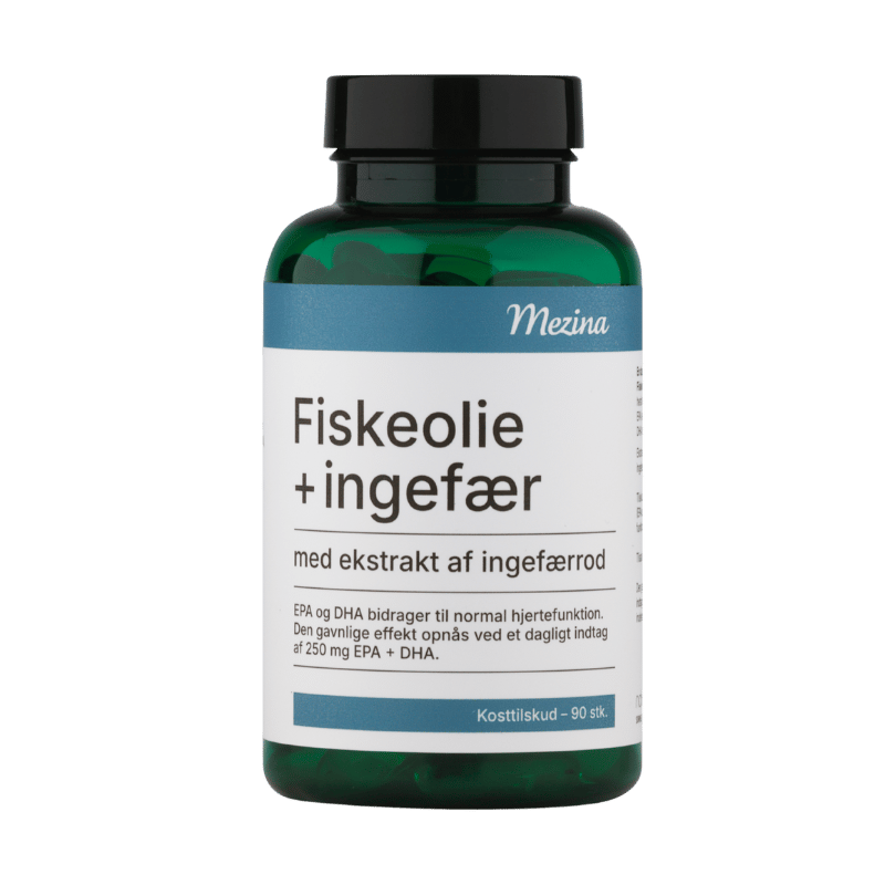 Mezina Fiskeolie M. Ekstrakt Af Ingefærrod (90 kaps)