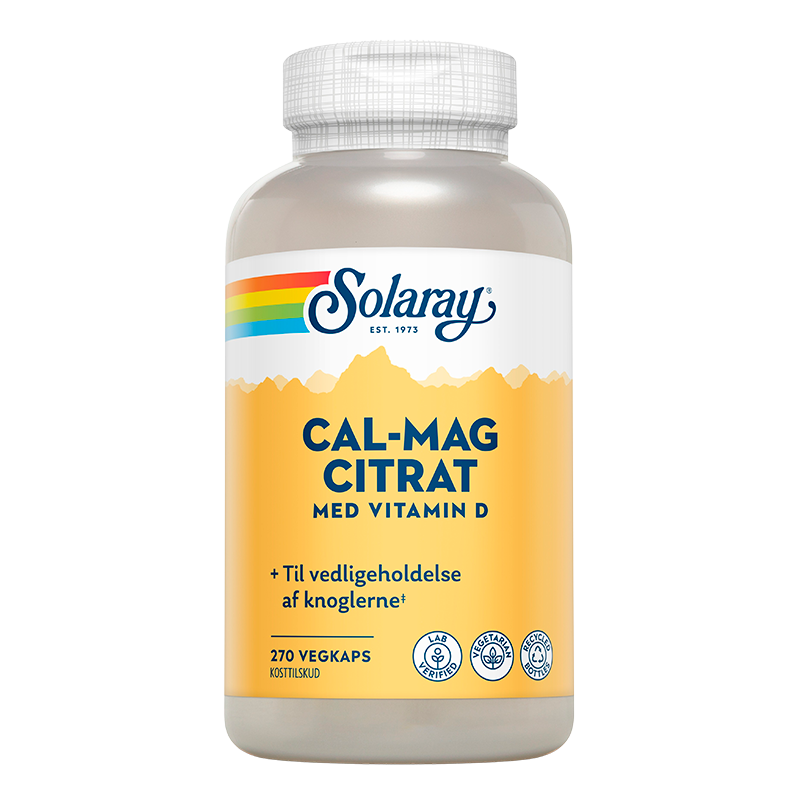 Solaray Cal-Mag Citrate m/ D-vit. - 270 kap.