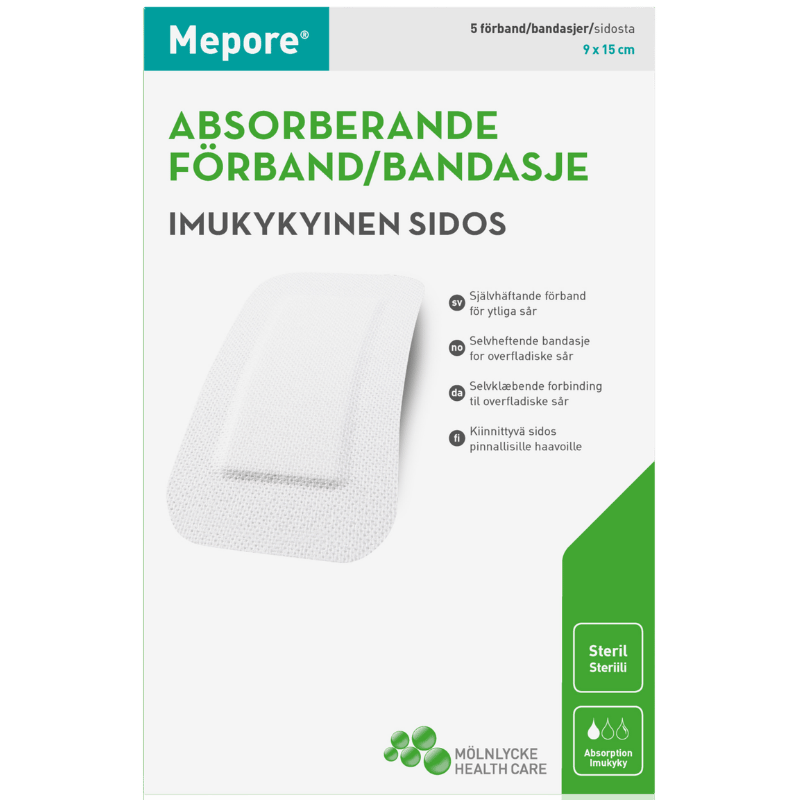 Mepore Plaster 9 x 15 cm (5 stk)