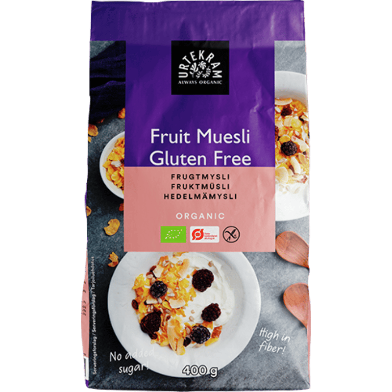 Urtekram Glutenfri Mysli med Frugt Ø - 400 g