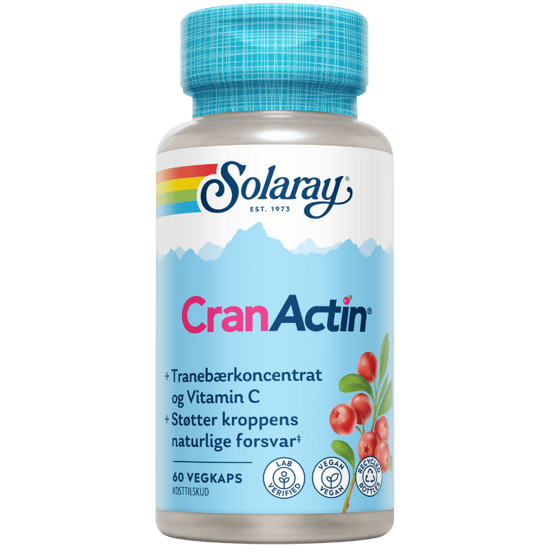 Solaray CranActin Tranebær m/c-vitamin - 60 kaps.