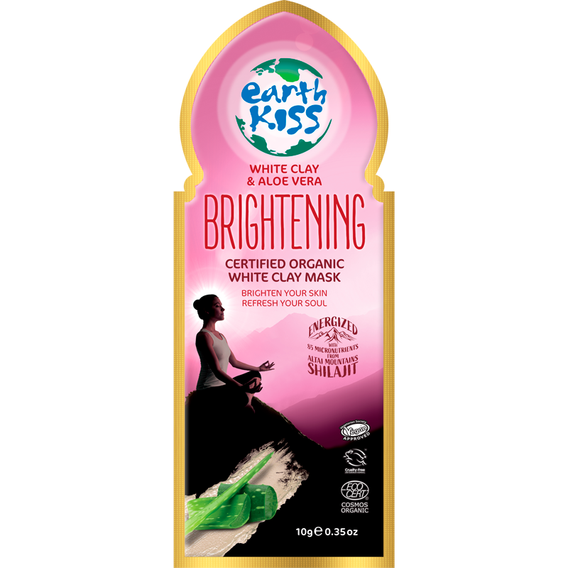 Earth Kiss White Clay & Aloe Vera Brightening Mask - 10 gr