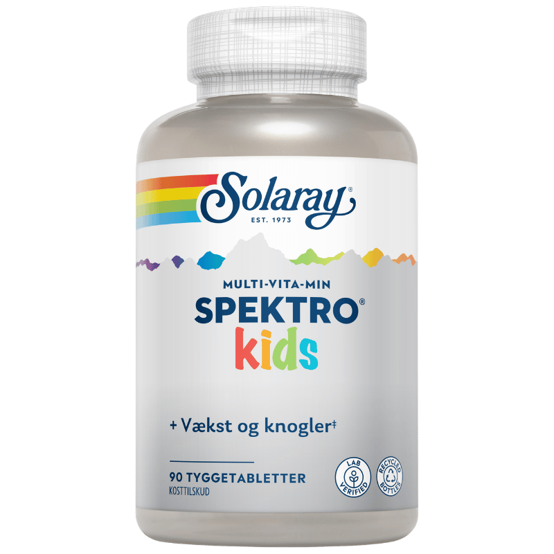 Solaray Spektro Kids Multi-Vita-Min med bærsmag (90 tyggetabletter)