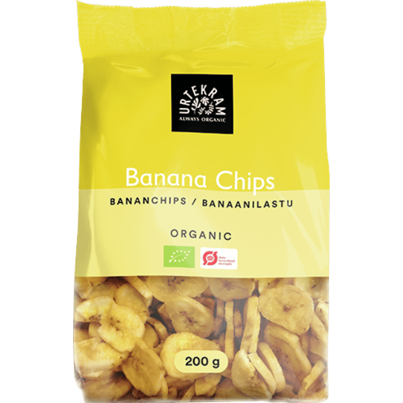 Urtekram Sprøde Bananchips Ø - 200 g