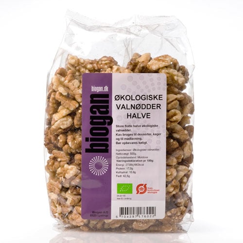 Biogan Valnødder Halve Ø - 500 g.
