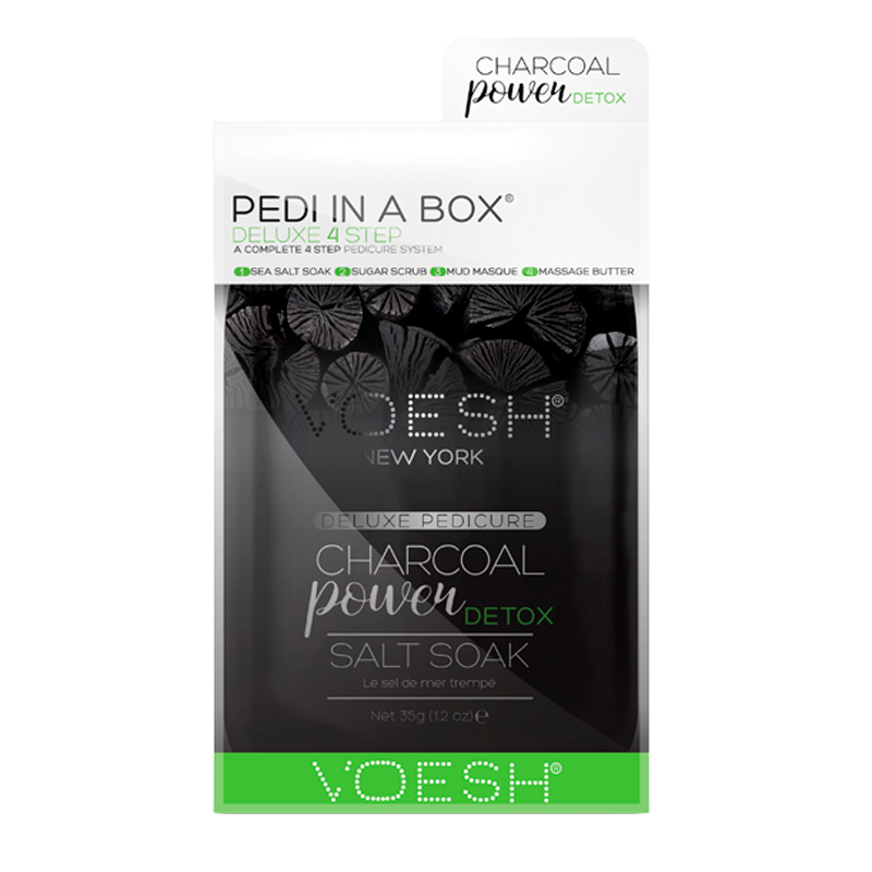 VOESH Pedi In A Box Deluxe 4 Step Pedicure Charcoal (1 stk)