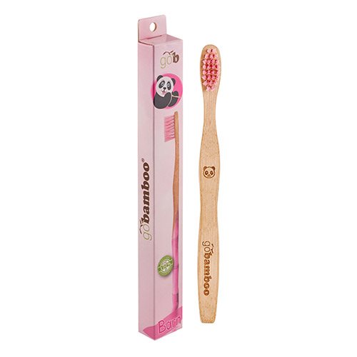 Go Bamboo Go Bamboo Tandbørste Bambus Pink Børn (1 stk)
